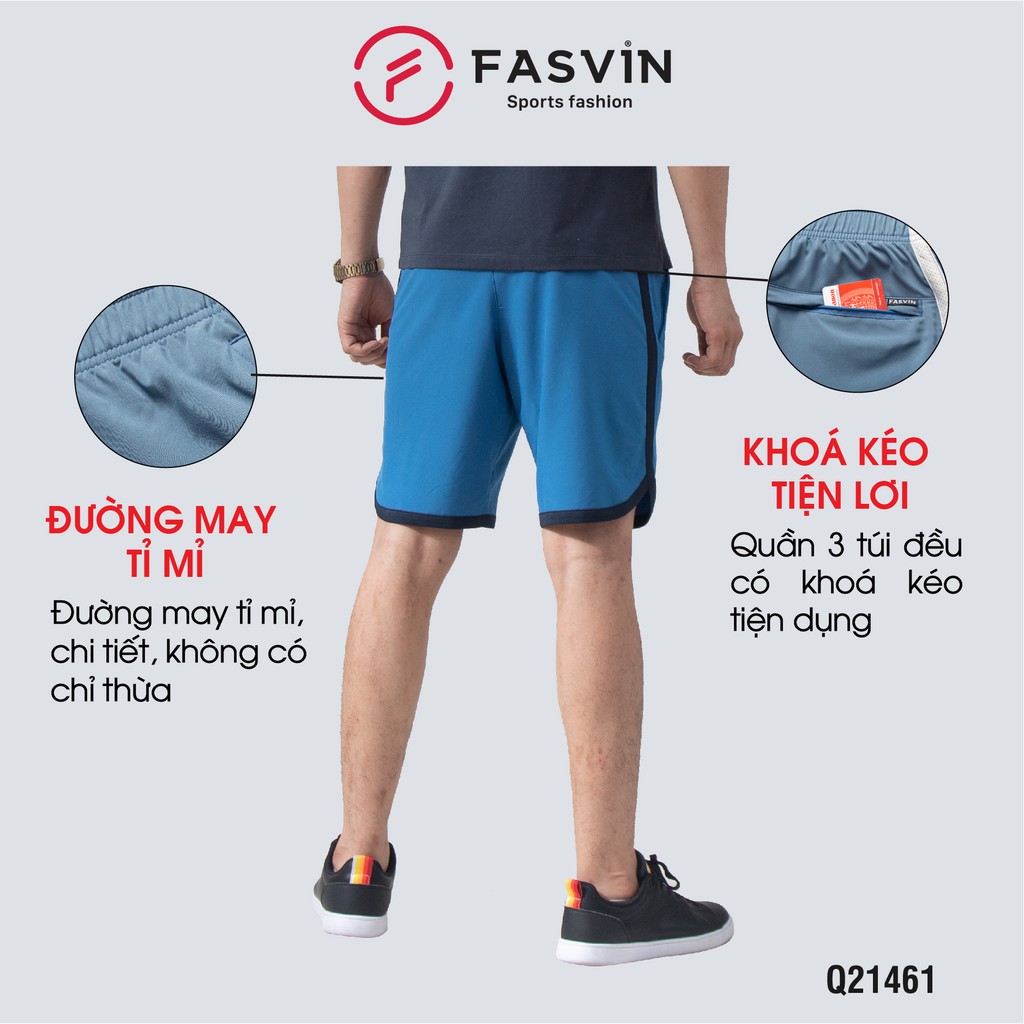 Quần đùi thể thao nam Fasvin Q21461.HN chất gió chun đẹp trơn mát co giãn mềm mại thoải mái vận động | BigBuy360 - bigbuy360.vn