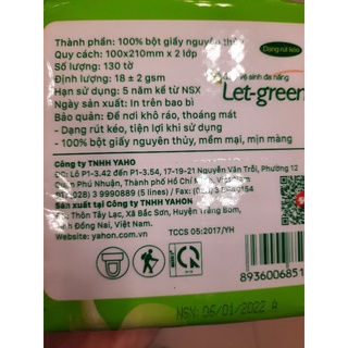 Khăn giấy rút Let-green 130 tờ