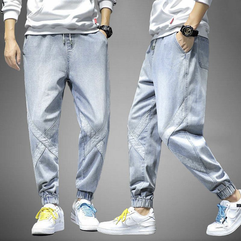 Quần Jeans Jogger Nam Cạp Chun Bó Ống Phong Cách HIPHOP STREETWEAR Ulzzang đi chơi tập gym | BigBuy360 - bigbuy360.vn
