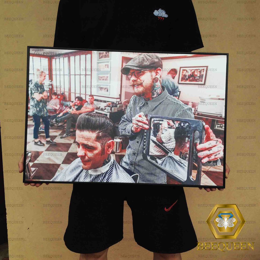 Tranh Trang Trí Quán Tóc Hiện Đại - Tranh Trang Trí BarberShop