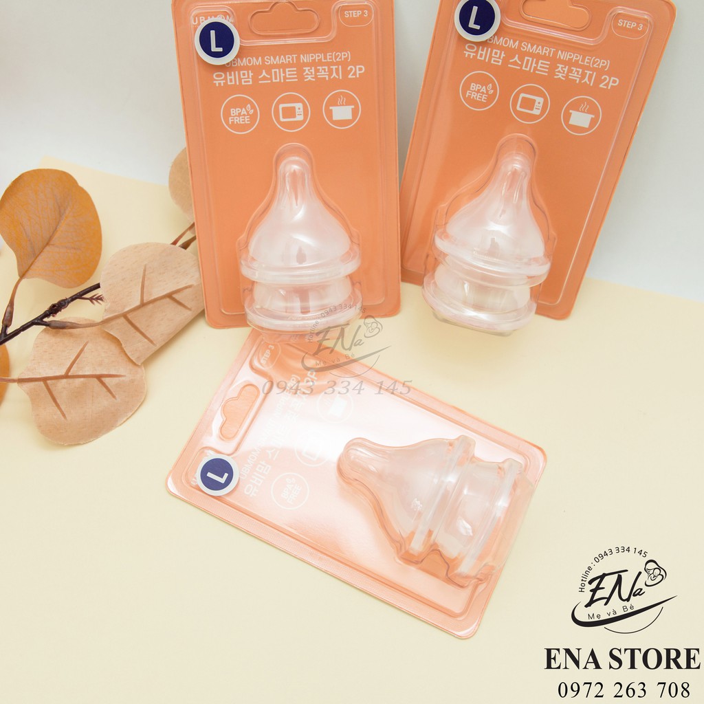 Vỉ 2 núm ti UBMOM size M