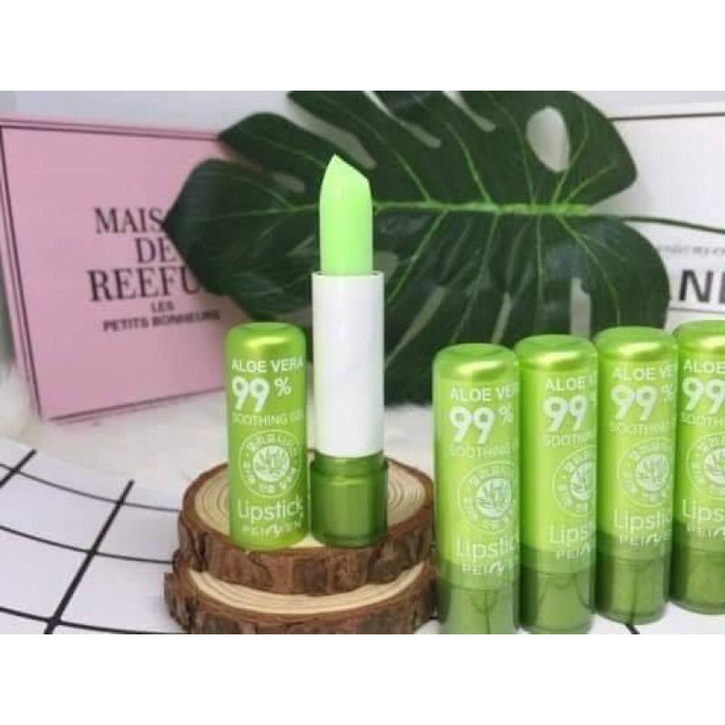 Son dưỡng môi lô hội ALOE VERA 99% / 92%, dưỡng ẩm, chống nứt môi Soleil Home