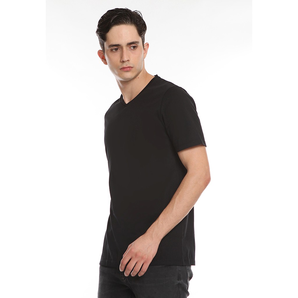 Áo thun nam ngắn tay màu đen Manzone Slim Fit Forbes 2-Bestbuy