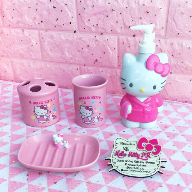 BỘ GỐM SỨ PHÒNG TẮM HELLO KITTY