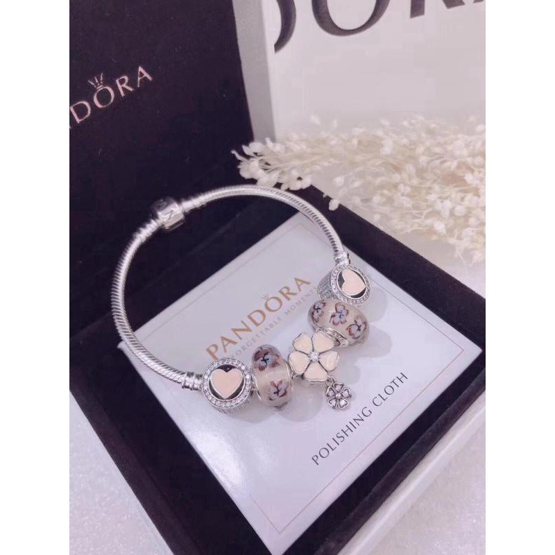 Pandora Vòng Tay Pandora s925 S46 Đính Đá Thời Trang Mới