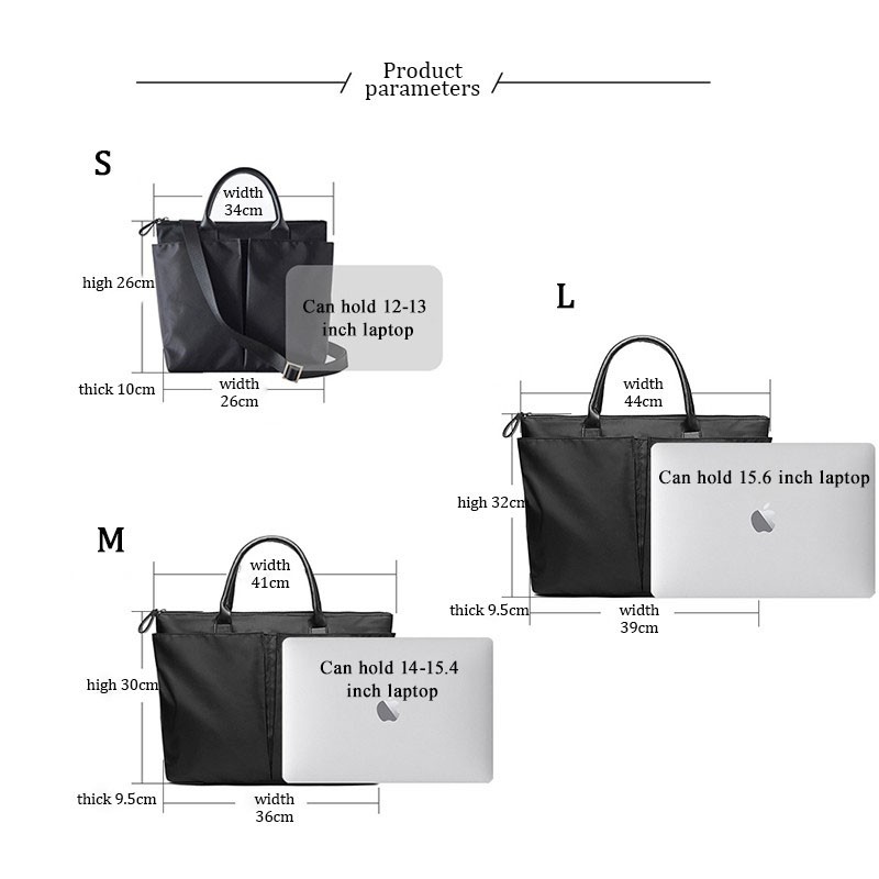 Túi xách cỡ lớn chống nước chống sốc thời trang nam nữ cho Macbook Air Pro 13 15 12 13.3 14 15.6 inch