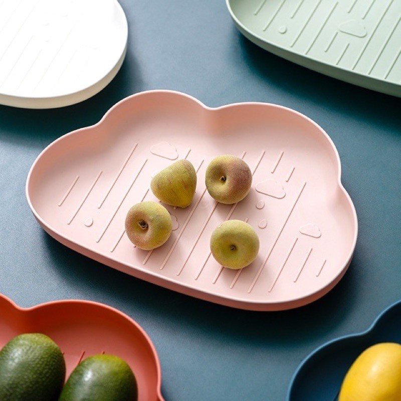 Khay Ăn Dặm Hình Đám Mây Cho Bé Đựng Bát Đũa Đồ Dùng Ăn Dặm Cho Bé