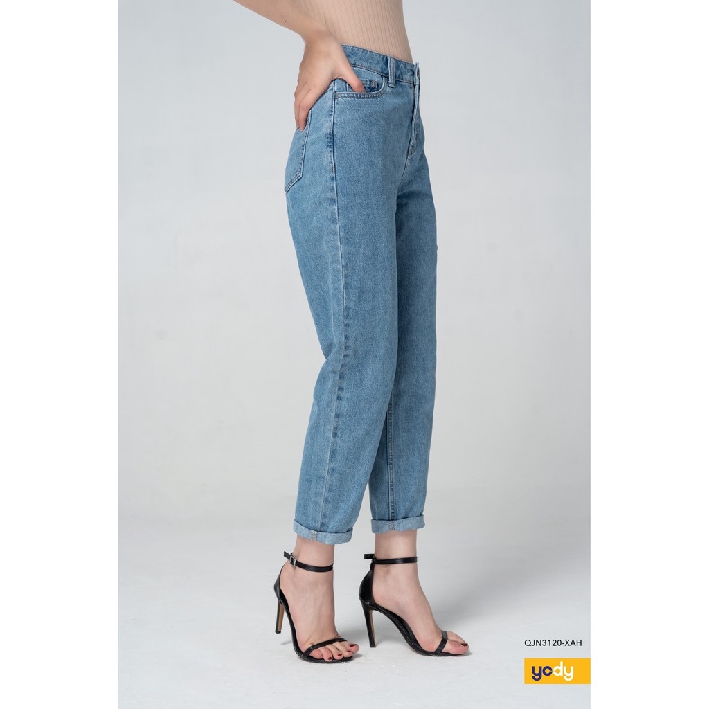 Quần Jean Baggy Cotton Yody Cạp Cao Co Giãn Không Bai Nhão QJN3120