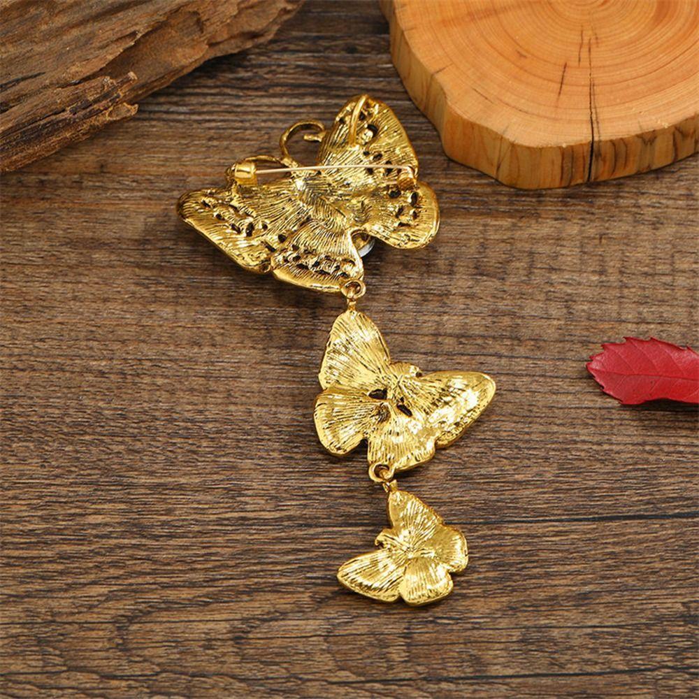 Ghim Cài Áo Hình Bươm Bướm Bằng Hợp Kim Sáng Tạo