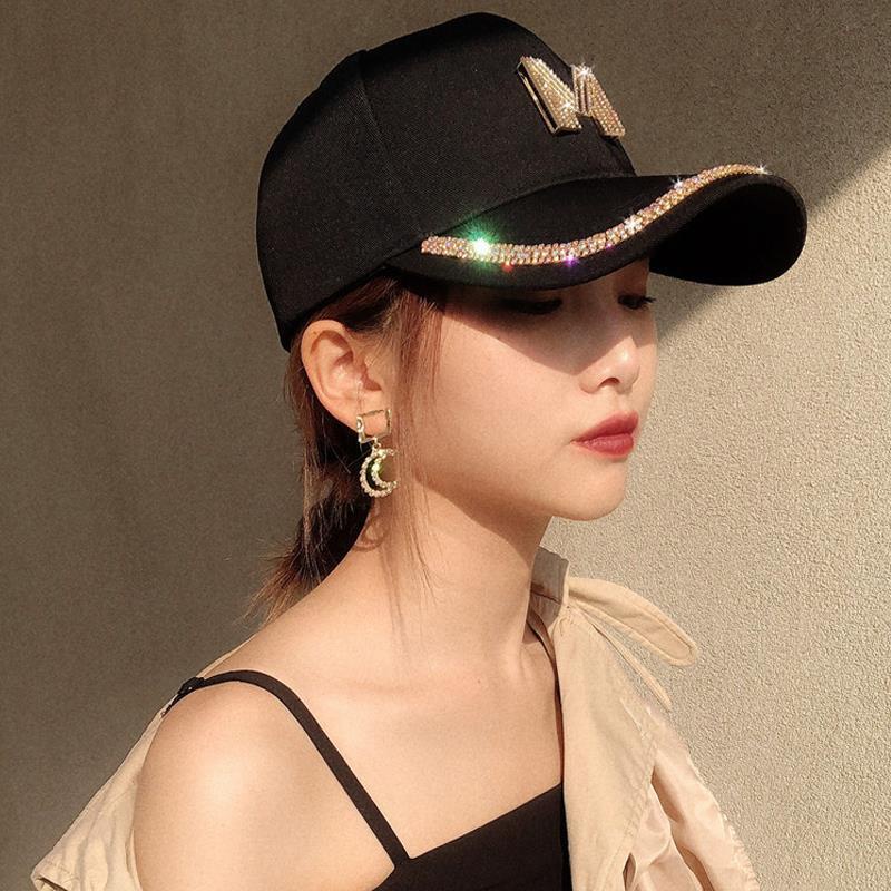 Mũ Lưỡi Trai Đính Đá Phong Cách Hàn Quốc Cho Nữ