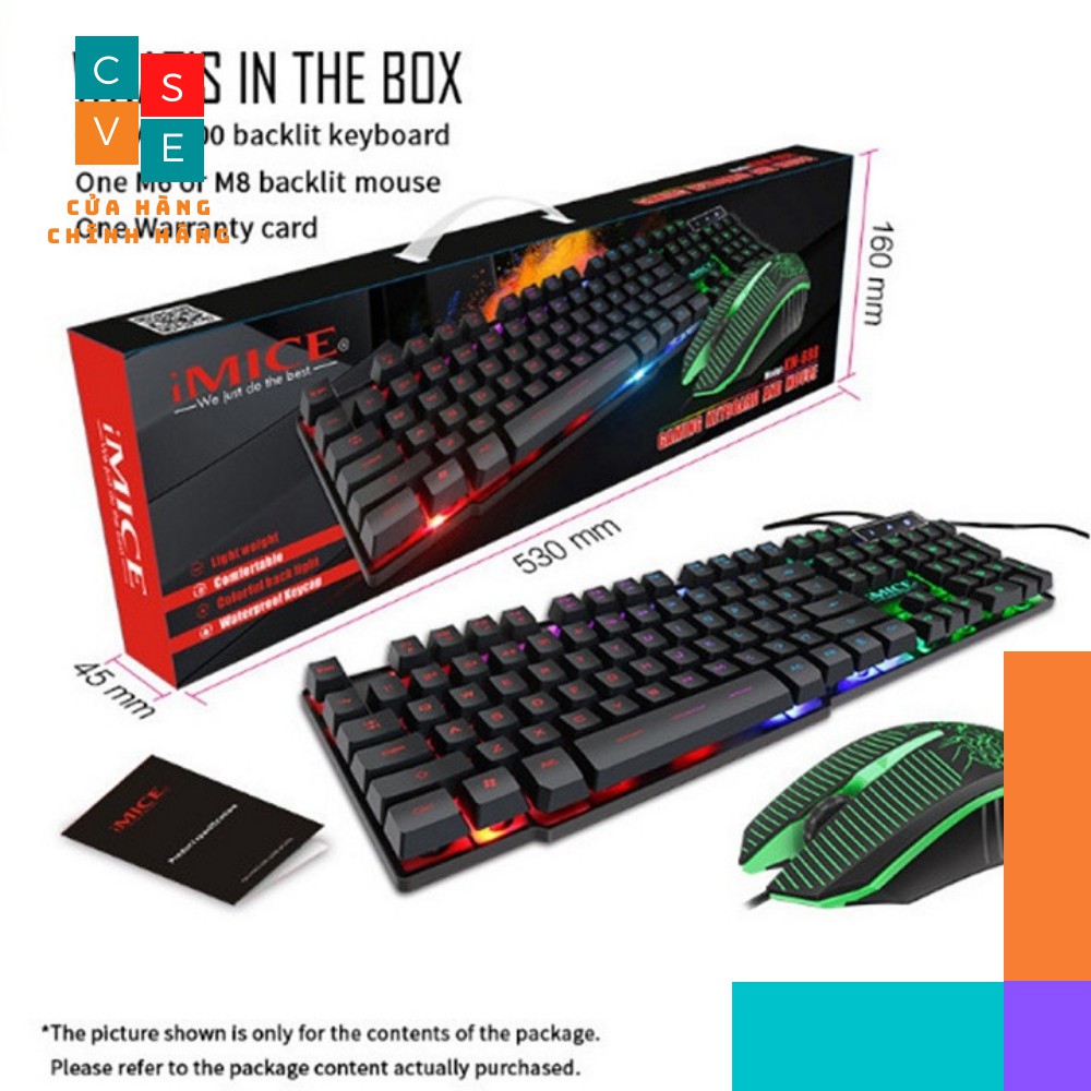 Combo Bàn Phím Chuột Giả Cơ IMICE KM-680 - Bàn Phím Chuột Máy Tính Có Dây Led Chuyên Gaming Chính Hãng | BigBuy360 - bigbuy360.vn