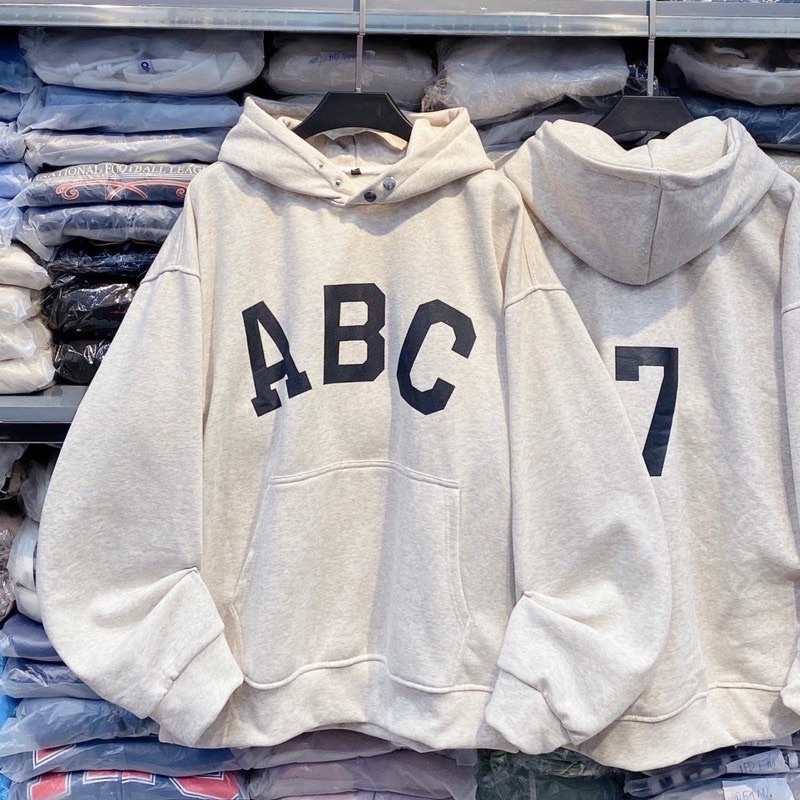 Áo nỉ hoodie ABC 2 lớp dày dặn nỉ bông tàu (annstore_ảnh thật)