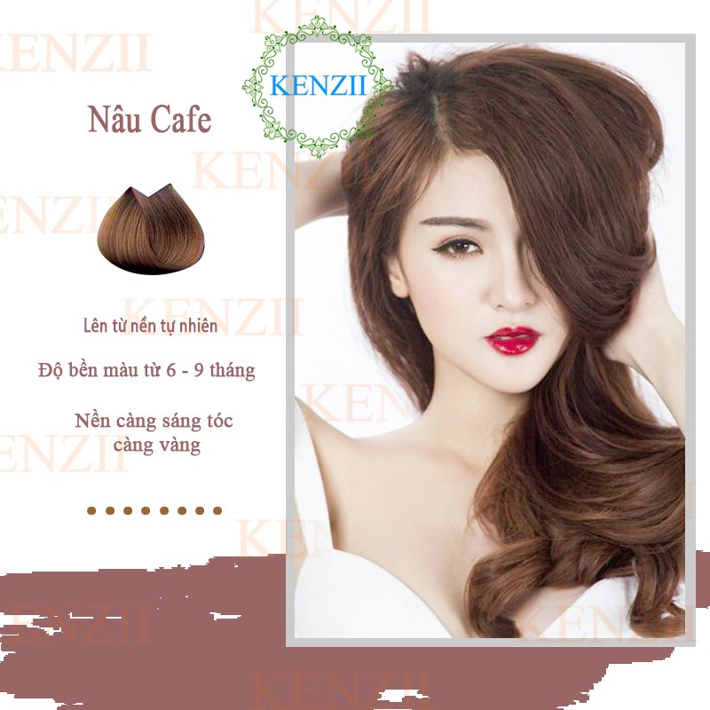 Thuốc Nhuộm Tóc Màu Nâu CaFe Hàn Quốc Kenzii Lên Từ Nền Tự Nhiên ( Kèm Trợ Nhuộm ) | BigBuy360 - bigbuy360.vn