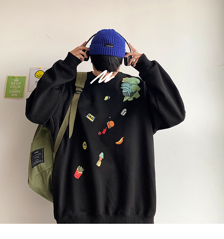 Áo tay dài dáng rộng cổ tròn thời trang phong cách cho nam | BigBuy360 - bigbuy360.vn