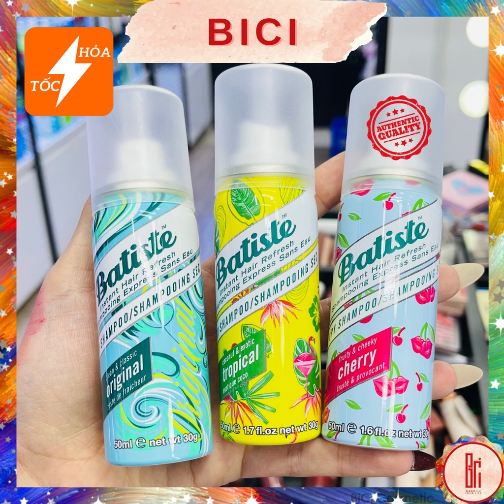 Dầu Gội Khô BATISTE Mini Dry Shampoo (50ml)