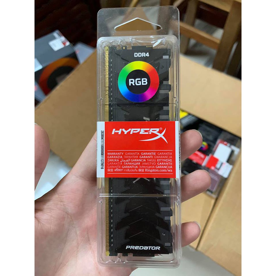 Ram PC Kingston Hyper DDR4 8GB*1 BUS 2666 CL16 XMP, NEW FULL BOX NGUYÊN SEAL