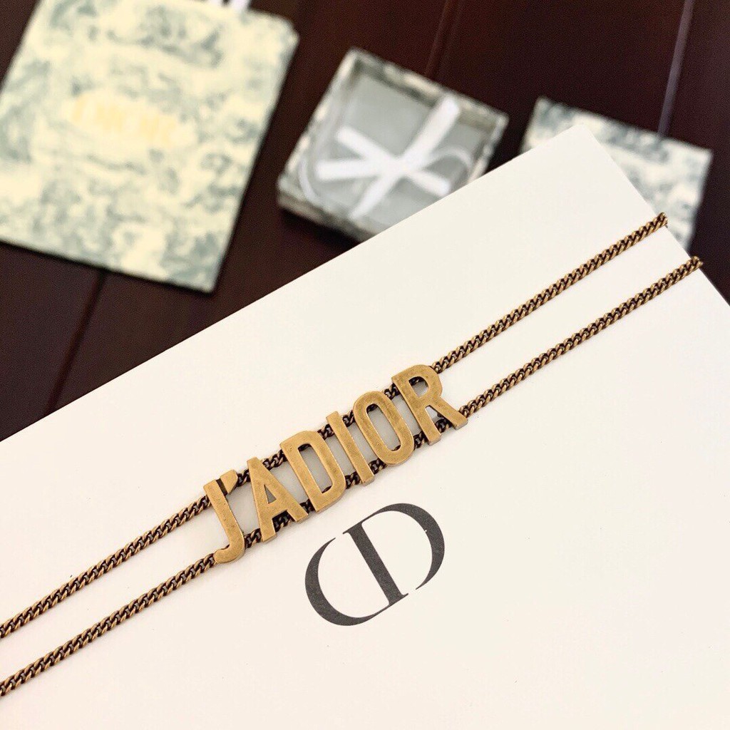 Vòng cổ bằng đồng mặt logo Jadior thời trang