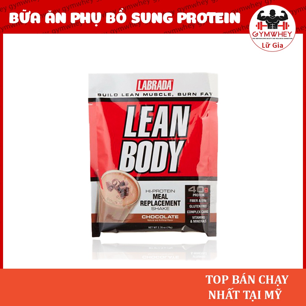 COMBO Lean Body Labrada Gói Dinh Dưỡng Thay Thế Bữa Ăn (Combo 2 - 3 - 5 Gói)