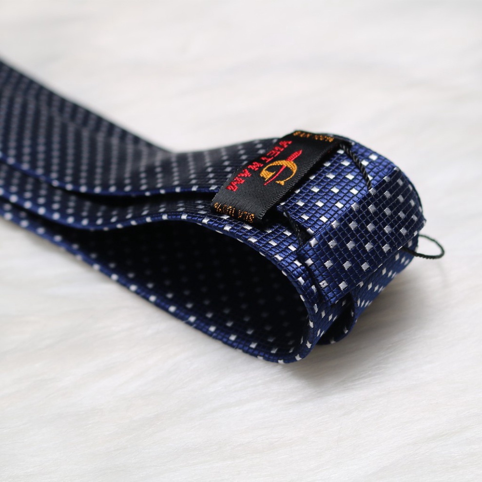 Cà vạt nam KING caravat chấm bi cavat học sinh công sở vải silk lụa 100% 3 lớp C52