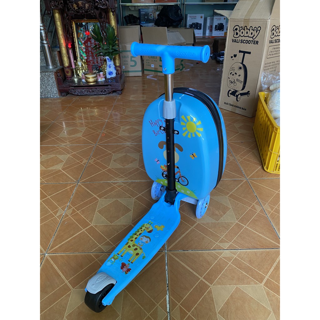 Xe Vali kéo trượt Scooter cho bé hàng nhập khẩu Bobby