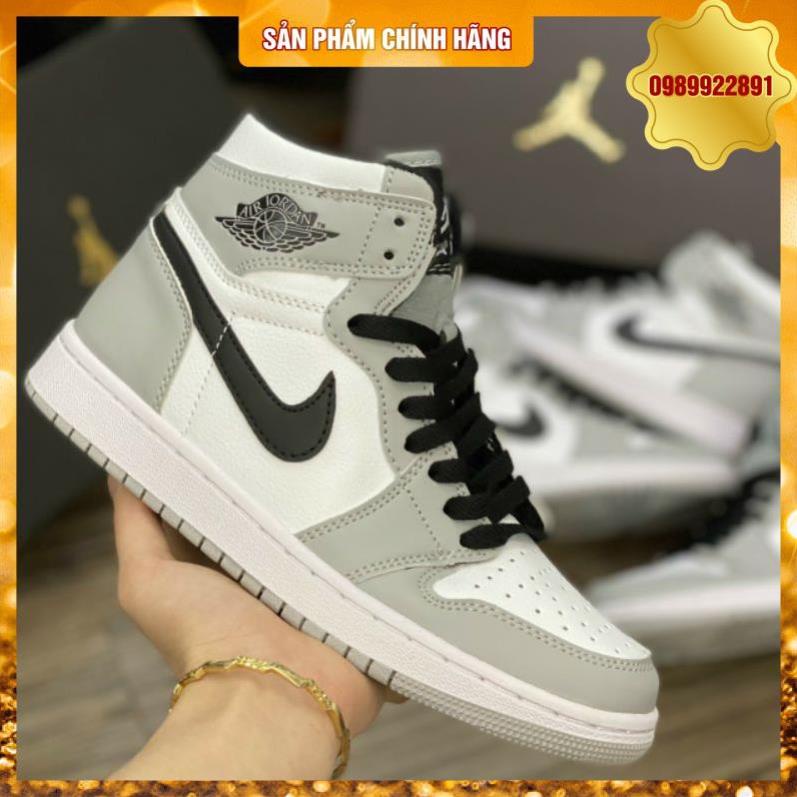 [full box+bill ] Giày thể thao Jodan 1 xám đen cao cổ giày kèm boxbill hàng chuẩn