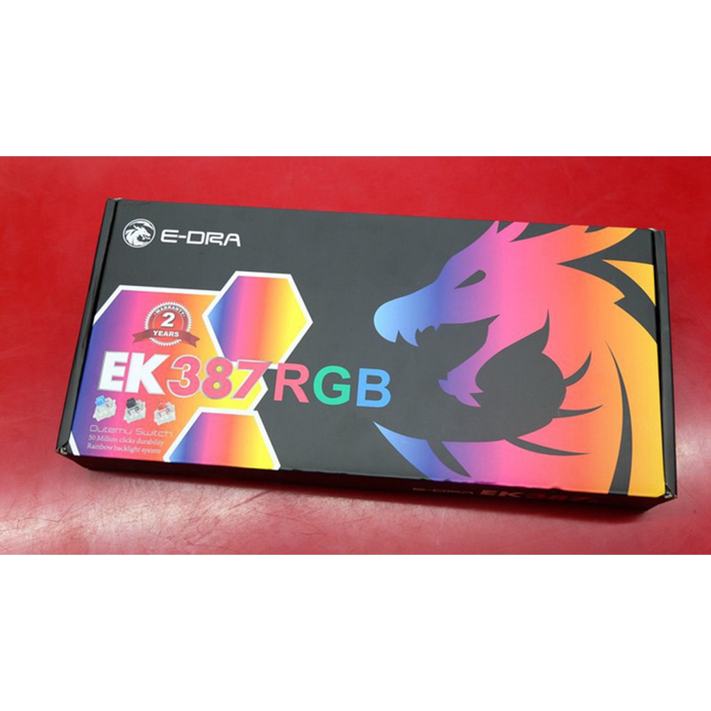 Bàn phím cơ TKL E-Dra EK387 - Led RGB - BH 24 tháng