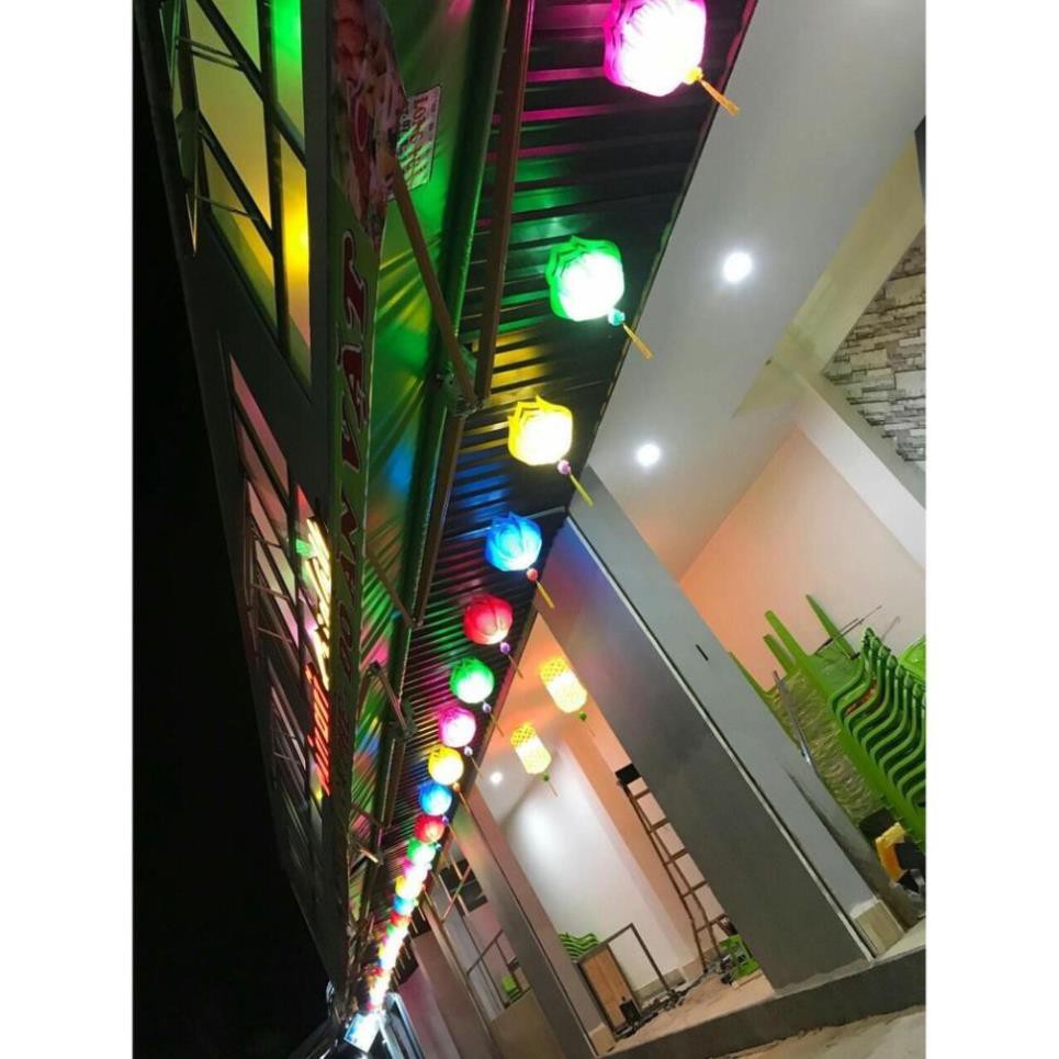 Đèn Lồng Nhựa Hoa Sen xuyên sáng trang trí quán cafe, sân vườn, chùa chiền, đường phố...