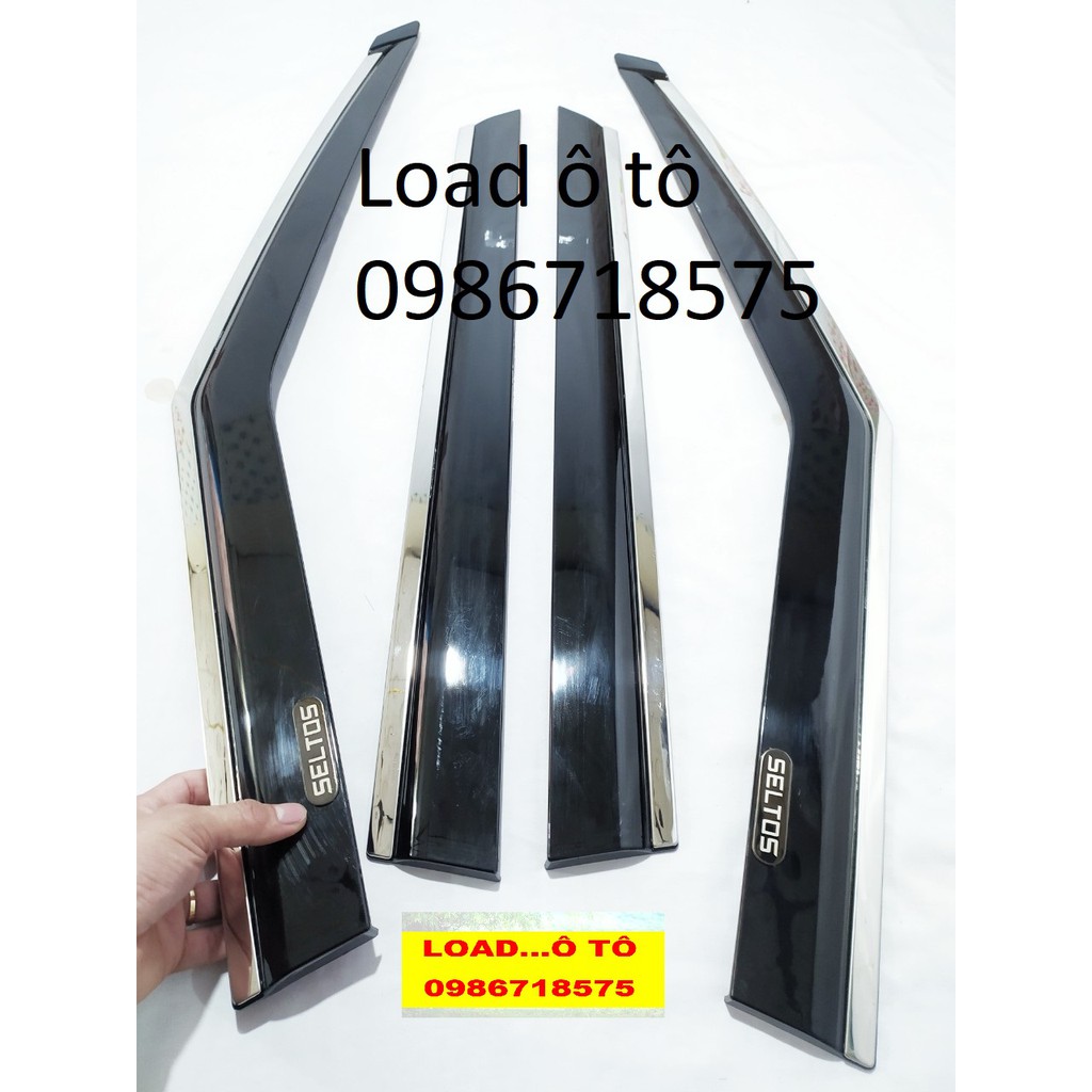 Vè Che Mưa Xe KIA Seltos 2023-2020 Chỉ Inox Cao Cấp, Hàng Chất Lượng Nhất Việt Nam