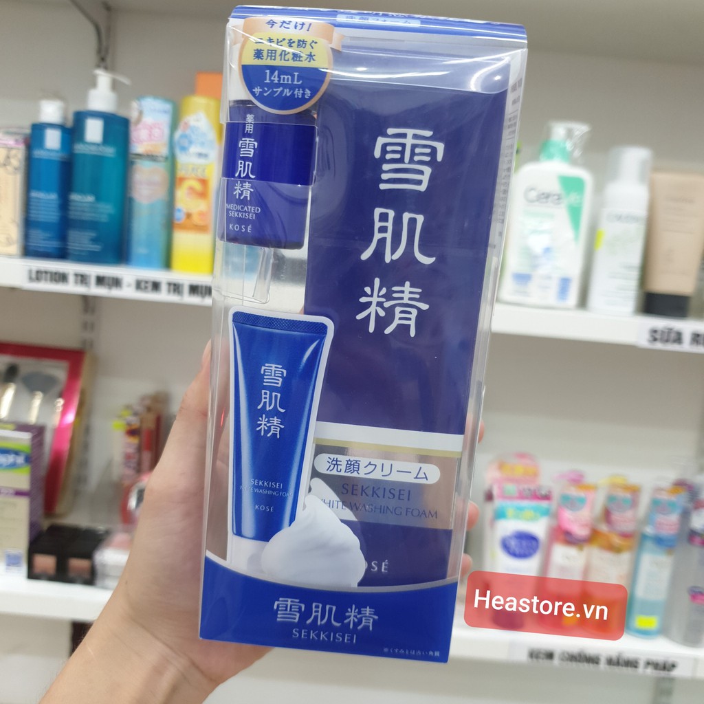 SỮA RỬA MẶT KOSÉ SEKKISEI WHITE WASHING FOAM (KÈM SAMPLE 14ML)