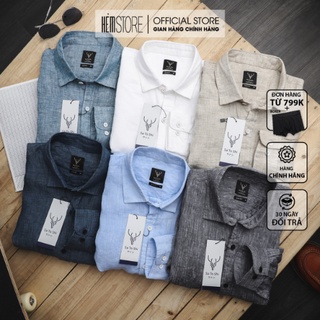 | Satoshi | Áo Sơmi Nam SASM11 Linen Chất Vải Cao Cấp form slimfit dày dặn, phong cách trẻ trung