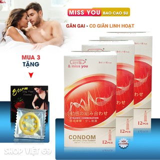 [Bao cao Su] MISS YOU - ĐỒNG HỒ - (Khoái Cảm Dâng Trào.Cực Khoái) - Kéo Dài Thời Gian - Hàng Chính Hãng Nhật Bản 100%