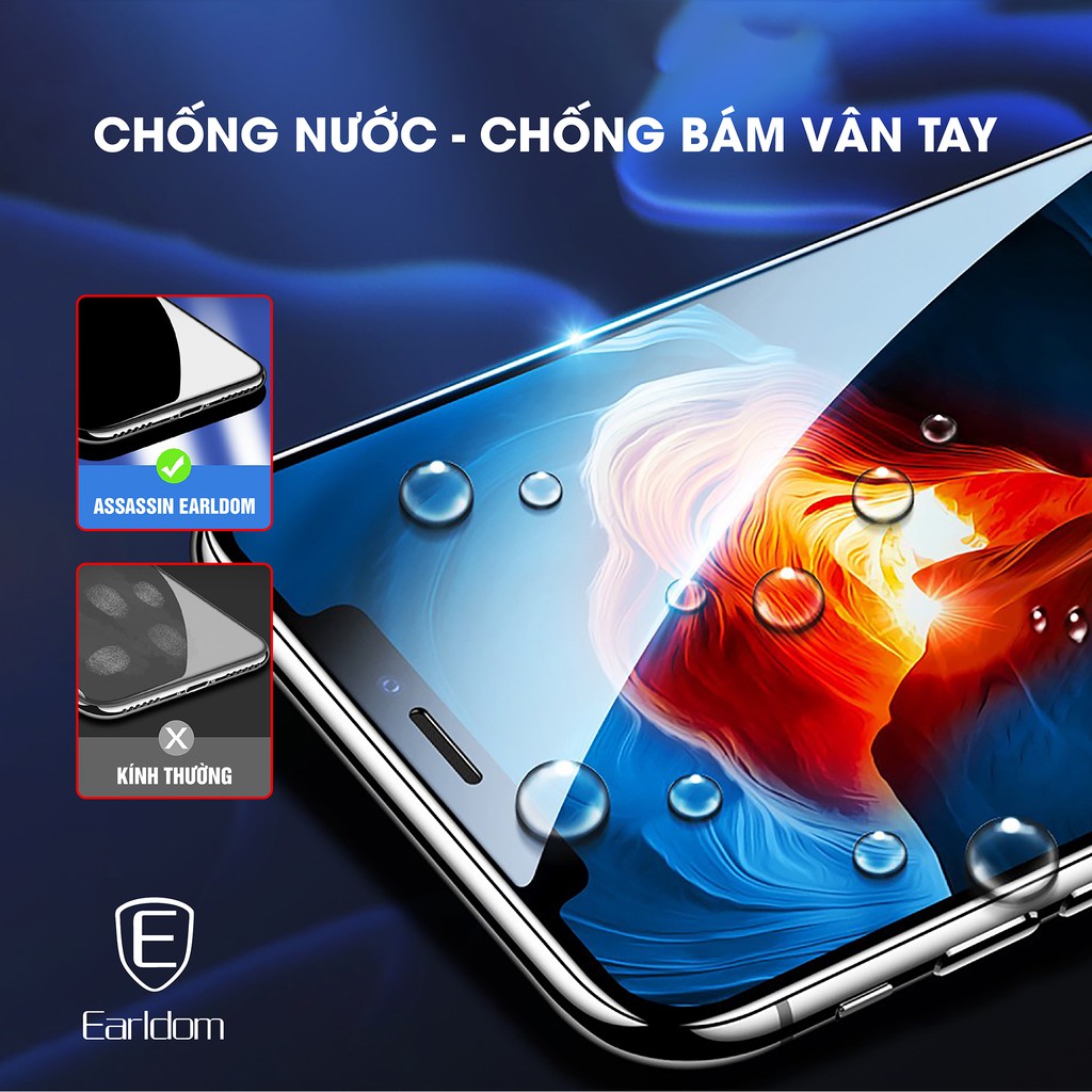 Kính cường lực IP màn hình thường chống bám vân, chống nước cực tốt Assassin Earldom- chính hãng