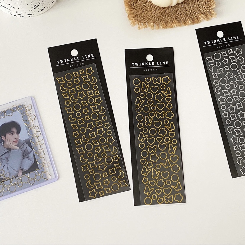 Dán trang trí nhiều hình thù màu sắc hàng quốc hình bướm