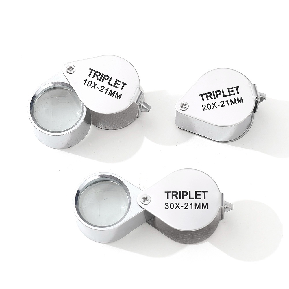 30x Kính Lúp Soi Đá Quý Bỏ Túi Dùng Làm Trang Sức Kích Thước 30x21mm