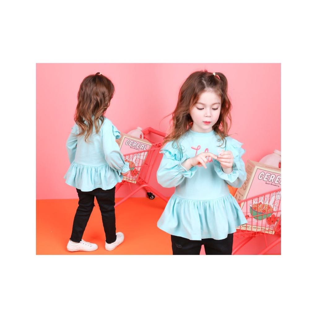 Áo váy cotton dài tay Hàn Quốc JBQGTS22 JL2