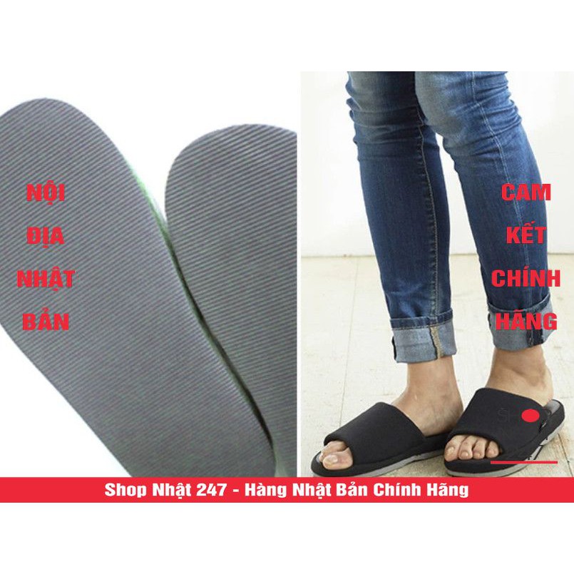 Dép xốp đế đàn hồi Okumura màu xám size L - Nội địa Nhật Bản