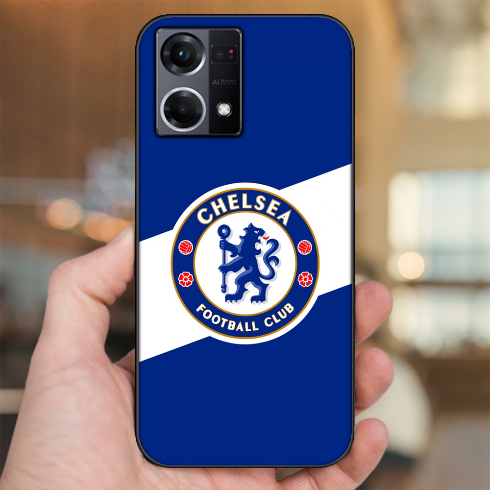 Ốp lưng Oppo Reno 8 4G viền đen in hình Chelsea FC