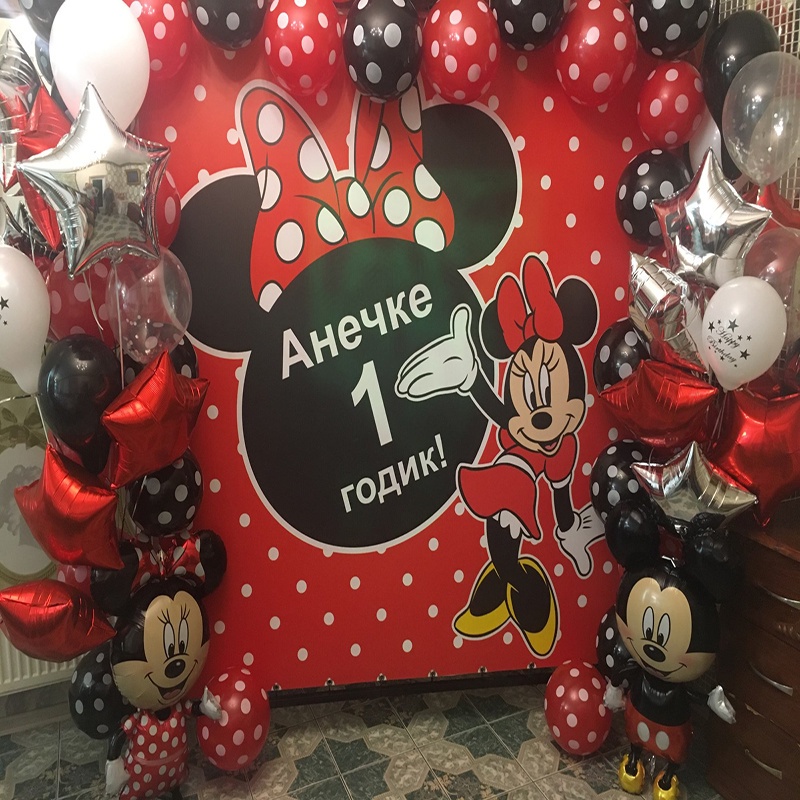 Bong Bóng Lá Nhôm Hình Chuột Mickey / Minnie Kích Thước 112 * 65CM Trang Trí Sinh Nhật / Tiệc Sinh Nhật