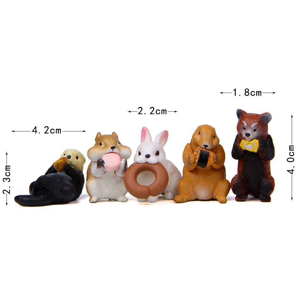 Set 5 Tượng Mô Hình Các Con Vật Xinh Xắn Dùng Để Trang Trí Nội Thất