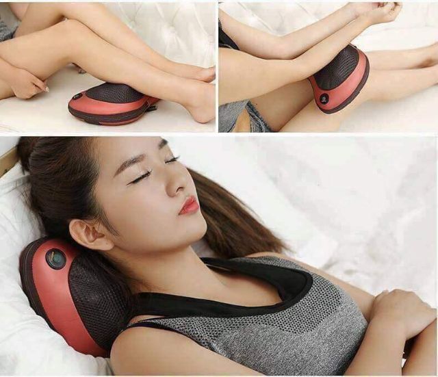 Gối massager 6 bi có đèn hồng ngoại