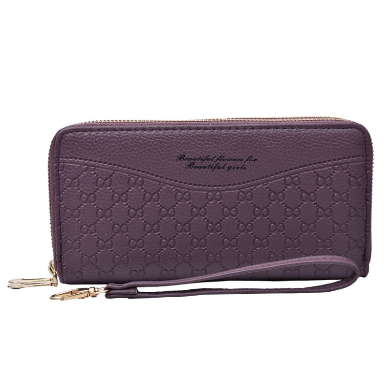 Women'S Wallet Long Large-Capacity Double Zipper Wallet Women'S Double-Layer Clutch Wallet
