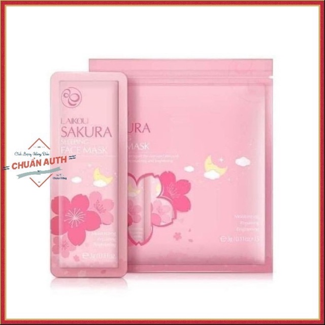 Bịch 15 gói mặt nạ ngủ hoa anh đào SAKURA LAIKOU nội địa trung