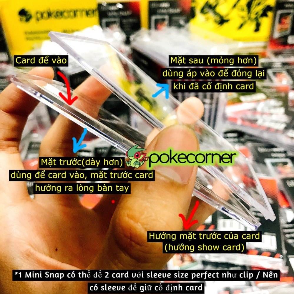 Hộp bảo vệ bài Mini Snap của Ultra Pro chính hãng cao cấp đựng card Pokemon Yugioh Vanguard Idol !!