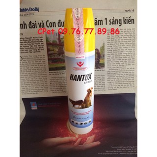 Xịt diệt bọ chét trên chó mèo - Hantox Spray 300ml