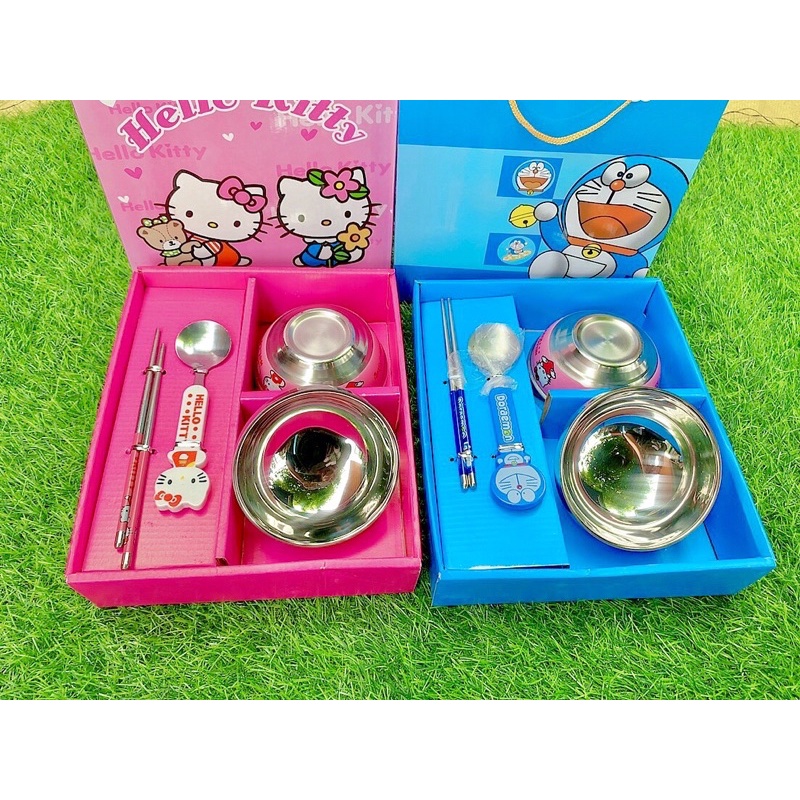 𝑩𝑶̣̂ 2 𝑩𝑨́𝑻 𝑨̆𝑵 𝑪𝑶̛𝑴 Đ𝑶𝑹𝑬𝑴𝑶𝑵 - 𝑲𝑰𝑻𝑻𝒀 kèm đũa muỗng