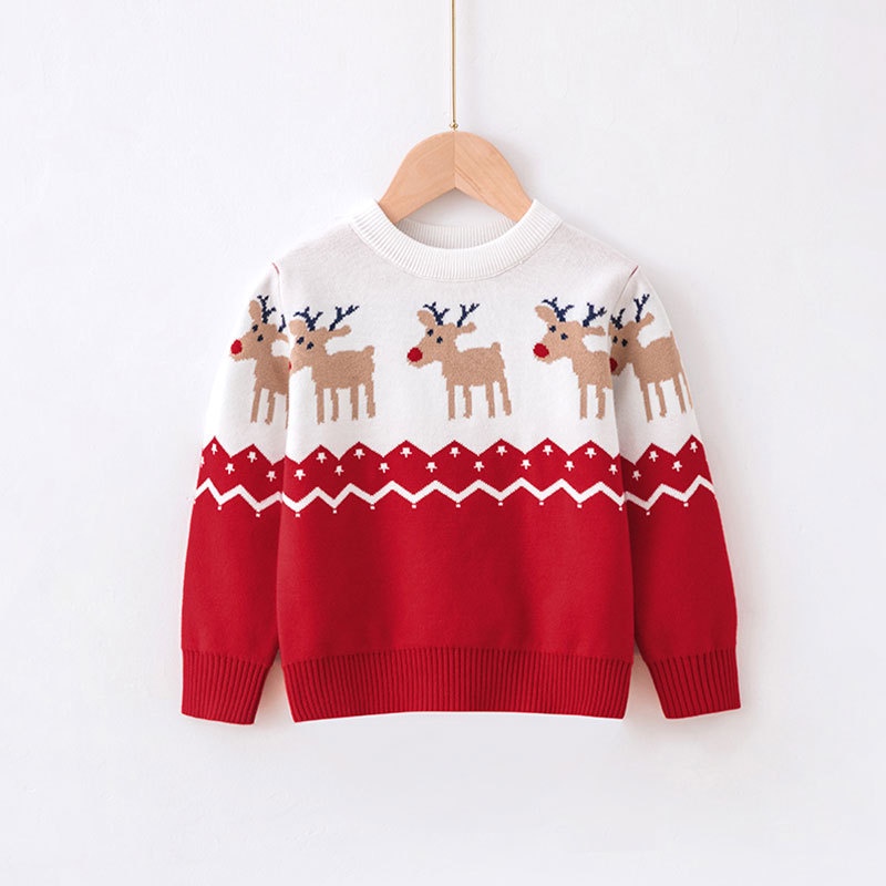 Áo Sweater hai lớp phong cách Giáng sinh năm mới cho bé