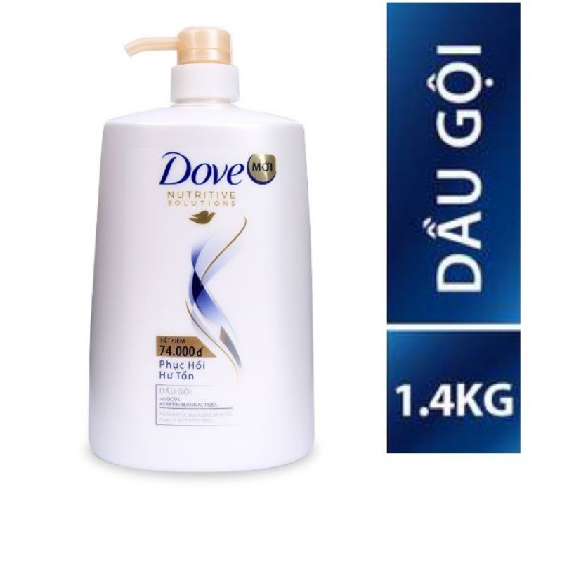 Dầu Gội DOVE Phục Hồi Hư Tổn 1.4Kg