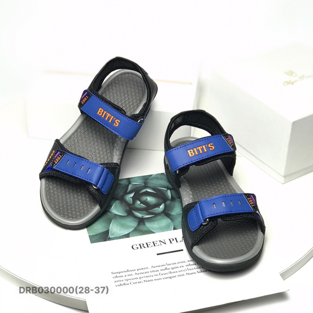 Sandal bé trai BlTIS 28-37 ❤️FREESHIP❤️ Dép quai hậu học sinh BlTIS đế cao su hai quai dán DRB030000