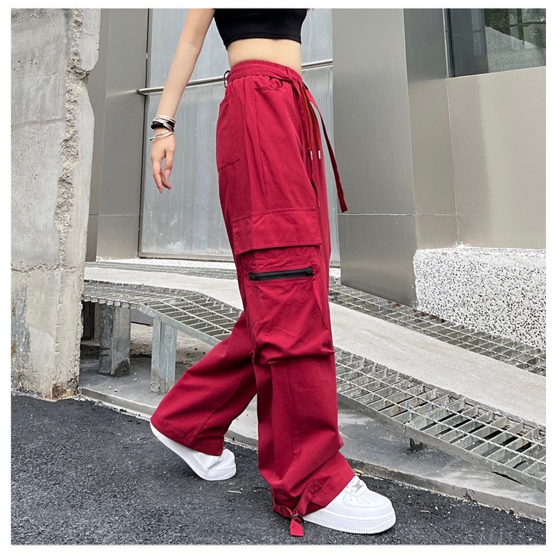 Quần Yếm Jean Dài Ống Rộng Phong Cách retro Thời Trang Cho Nữ