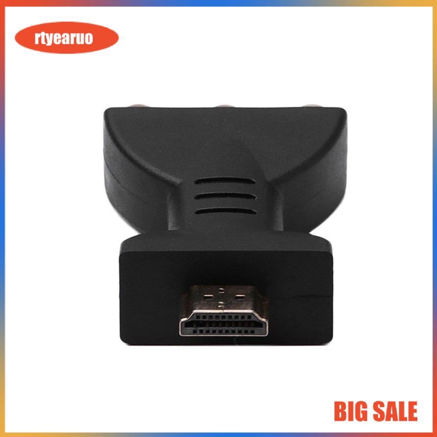 Bộ Chuyển Đổi Hdmi Đực Sang 3 Đầu Rca Cái Cho Tv